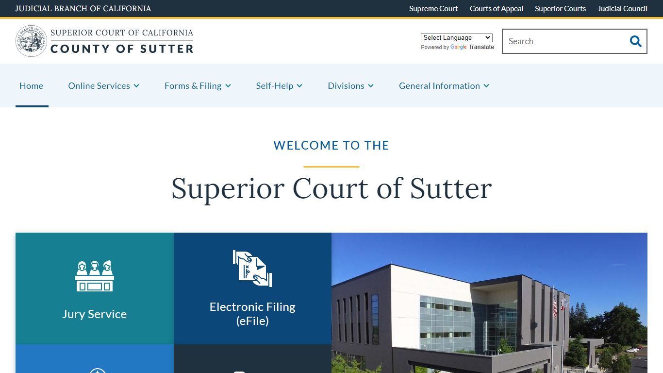 Homepage | Superior Court of California, County of Sutter